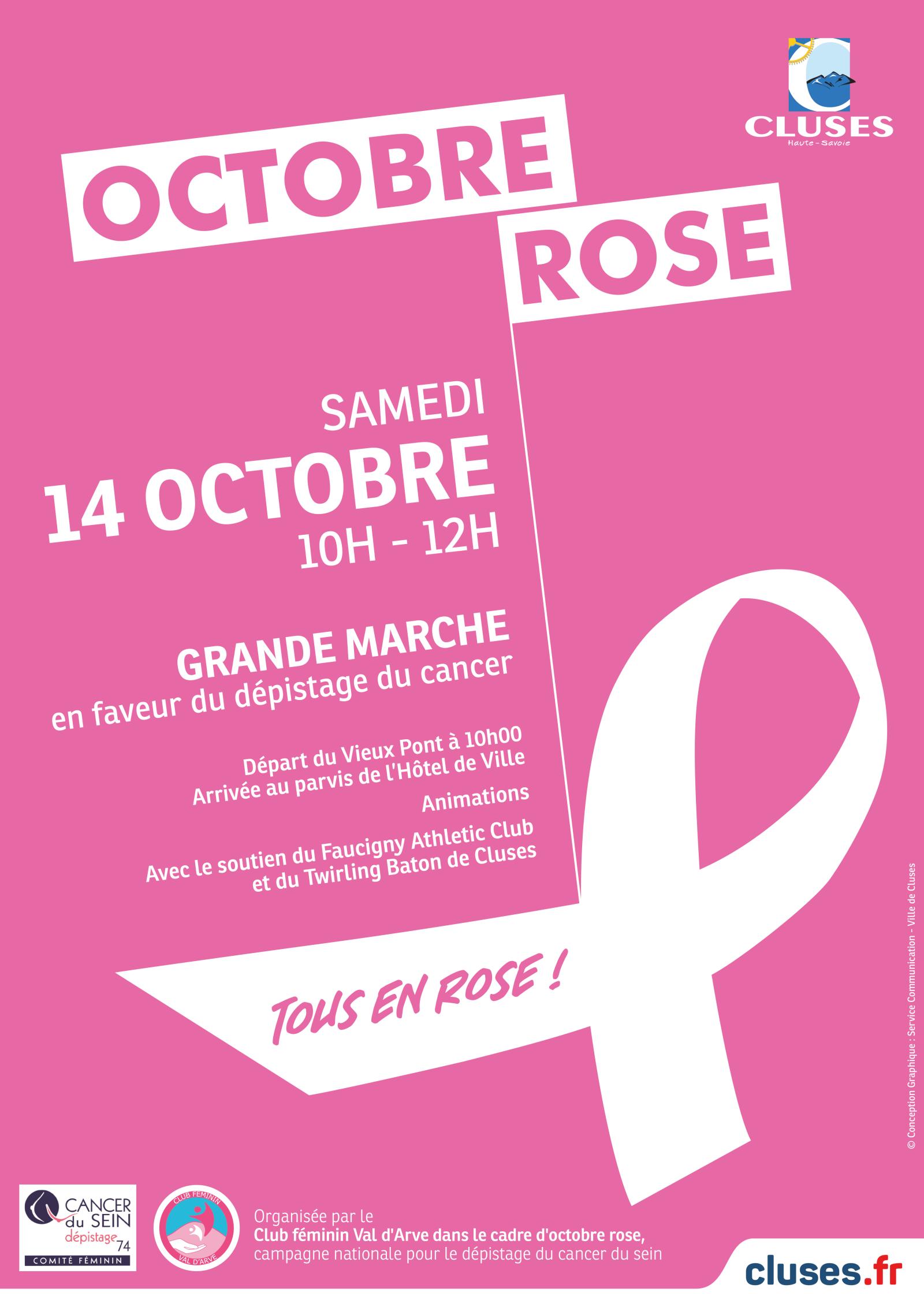 Cluses grande marche tous en rose