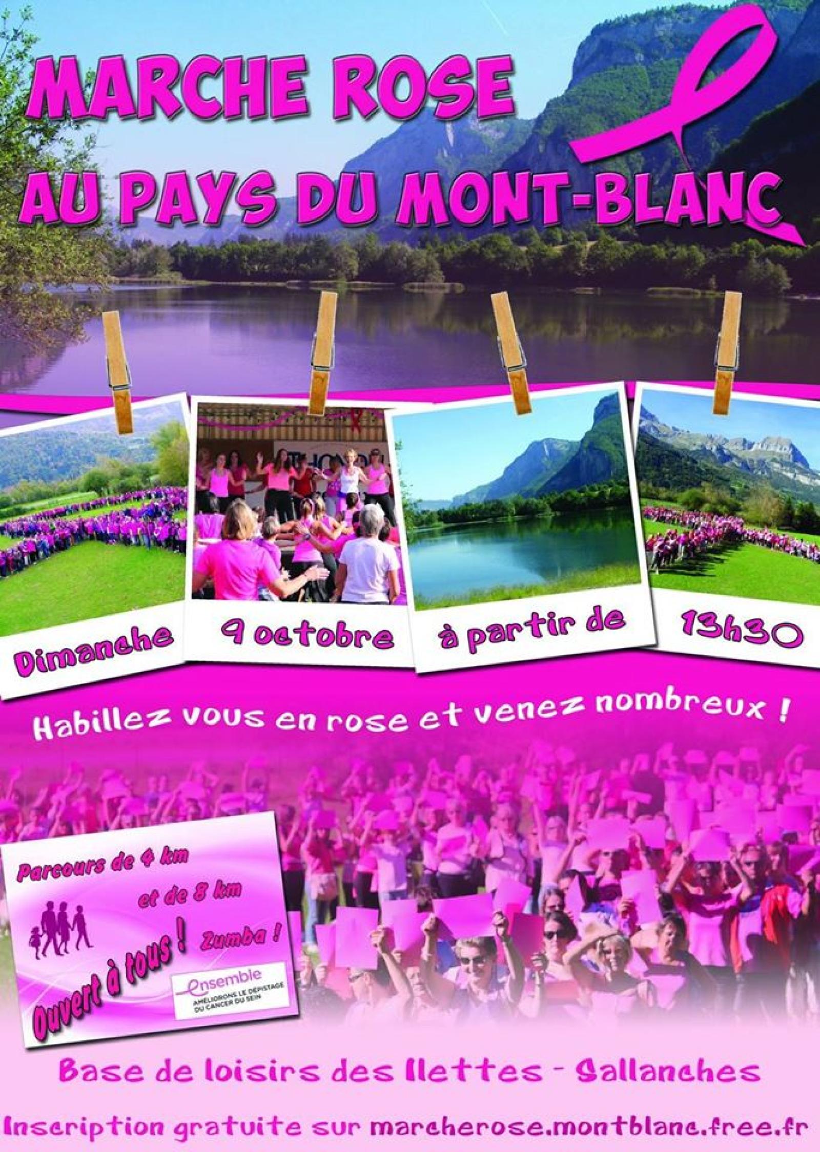 Marche rose en pays du Mont-Blanc -Les Ilettes Sallanches